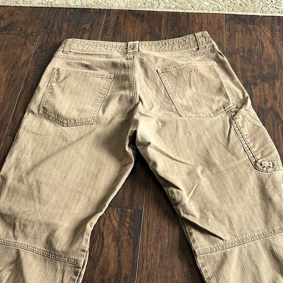 Kuhl Double Knee 100% cotton Canvas Work Pants Men 38×34 brown/camel GUc - Picture 6 of 8